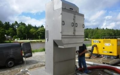 2 prises d’eau équipées de dégrilleurs FB Procédés