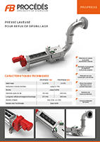 Fiche produit presse laveuse propress